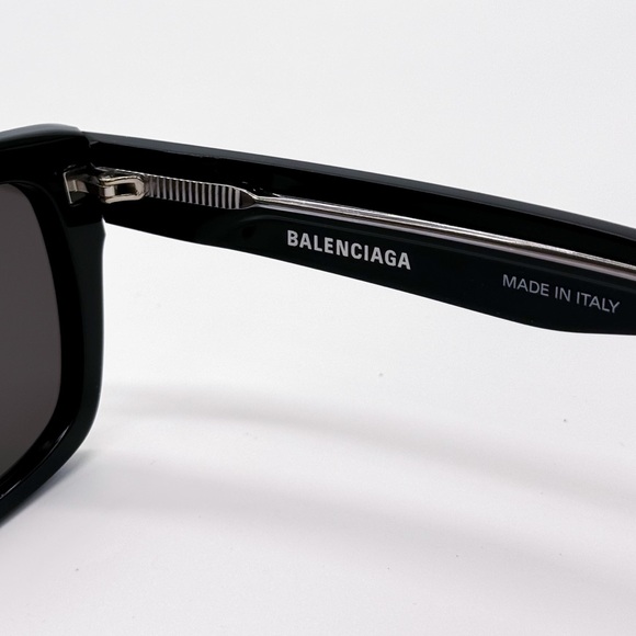 NEW BALENCIAGA BB0346S 001 SQUARE BLACK GREY UNISEX SUNGLASSES BALENCIAGA - Picture 8 of 9
